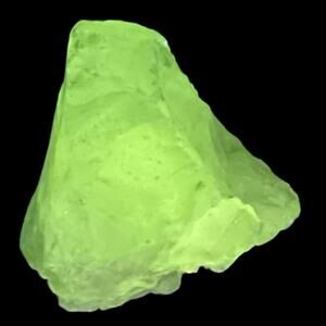 Mint Clear‎ Art Glass Cullet Glowing Manganese Slag Glass #5GM49